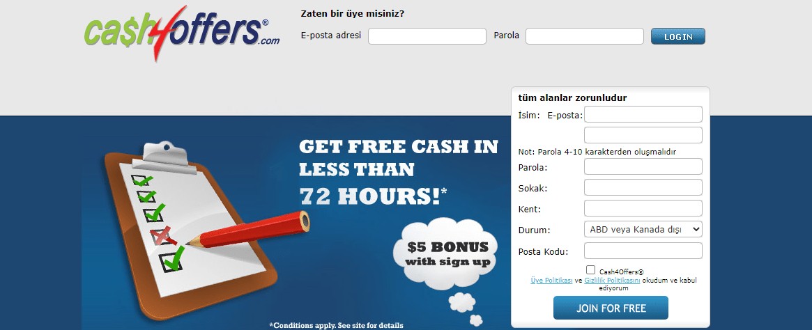 2023'te Mail Okuyarak Para Kazanma - 12 EN GÜVENİLİR SİTE! Cash4offers ile para kazanma