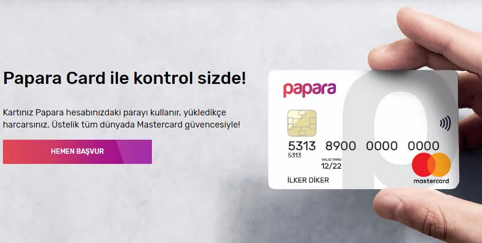 Papara карта турция как открыть