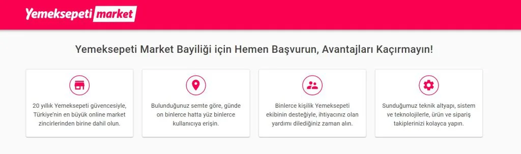 2023 Yemeksepeti Market Bayilik Şartları ve Ücreti! (YENİ) yemeksepeti market başvuru